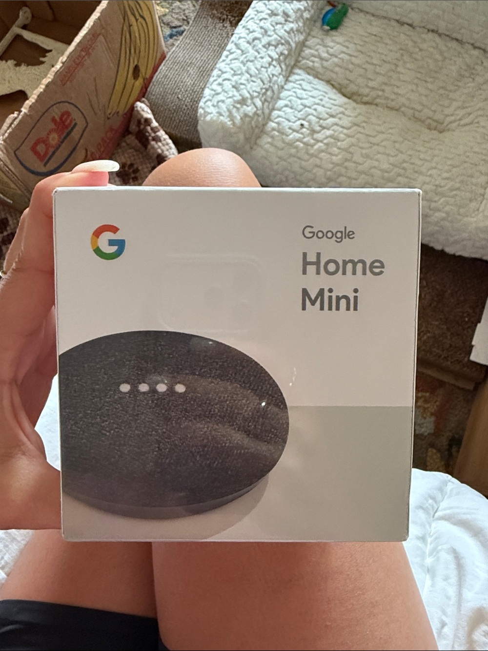 🔊 Google Home Mini - Charcoal Black Fabric Smart 🔈 Speaker